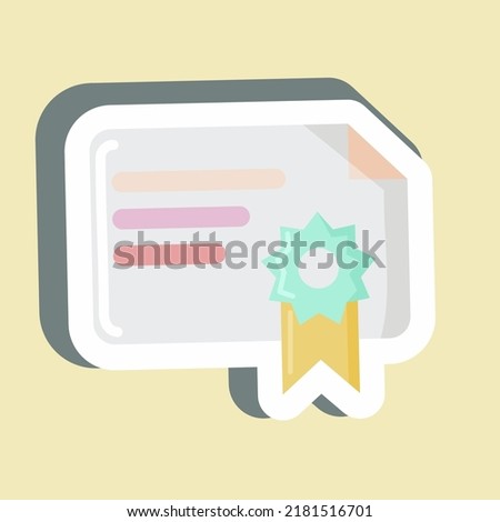 Sticker Sertificate. suitable for Bee Farm. simple design editable. design template vector. simple illustration