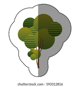 sticker set of abstract tree icon, vector illustraction design