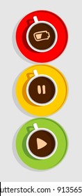Sticker set - coffee traffic light