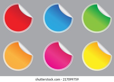 Sticker set in color.Vector illustration.