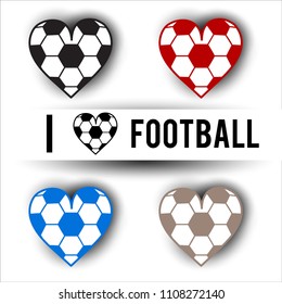 Sticker set. Design template for Football championship. Vector illustration.