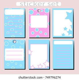 sticker set for diary, planner , organize and schedule