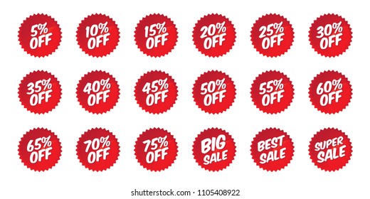 sticker set discount label