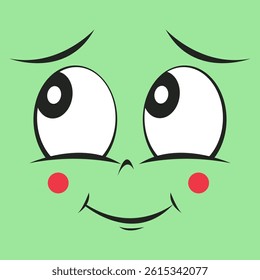 Sticker set Expression Cartoon Vector