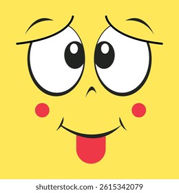 Sticker set Expression Cartoon Vector