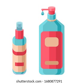 Sticker se burla de fondo blanco aislado. Crema antiséptica para carteles sociales, promoción de la higiene, afiche médico. Los productos domésticos almacenan el logotipo o la tarjeta de información. Ilustración vectorial de estilo mínimo