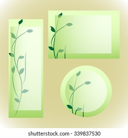 Sticker set, nature green.