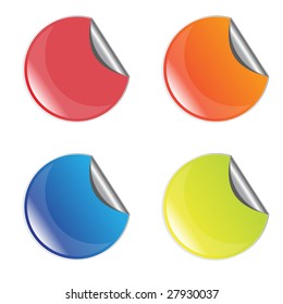 Sticker set on white