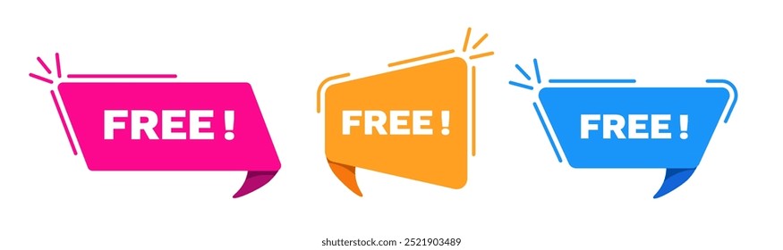 Sticker set, perfect for business promotions and marketing campaigns. Web free coupon.
