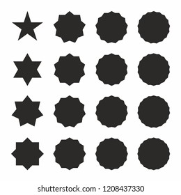 Sticker set vector. Label banner. Star icon.