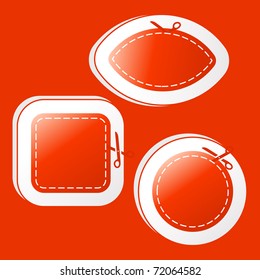 Sticker set. Vector templates for design.