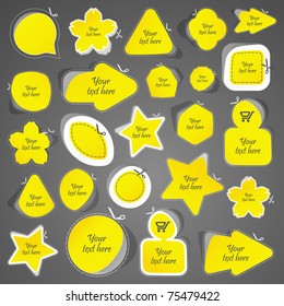 Sticker set. Vector templates for design.