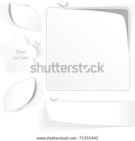 Sticker set. Vector templates for design.