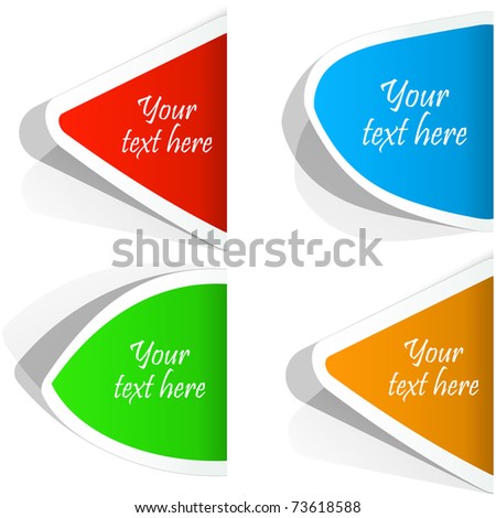 Sticker set. Vector templates for design.