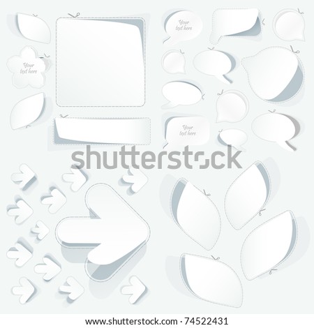 Sticker set. Vector templates for design.