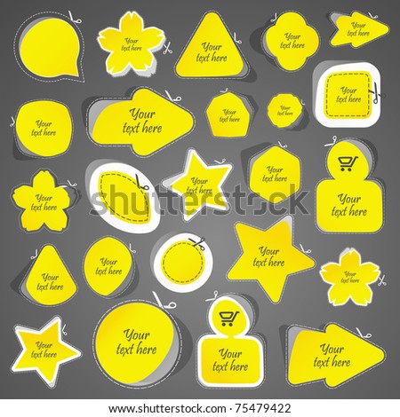 Sticker set. Vector templates for design.