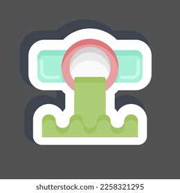 Sticker Sewer. related to Environment symbol. simple illustration. conservation. earth. clean