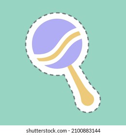 Sticker Shaker Toy 3 Line Cut - Simple illustration,Design template vector, Good for prints, posters, advertisements, announcements, info graphics, etc.