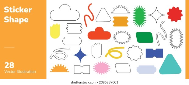 Sticker Shape Art Motifs Pattern