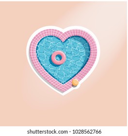 sticker in the shape of a heart