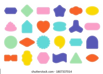 Sticker shapes bright vector. Stand out with stickers. Trendy design. Multipupose template.