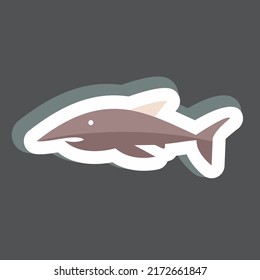 Sticker Shark 1. suitable for Sea symbol. simple design editable. design template vector. simple symbol illustration