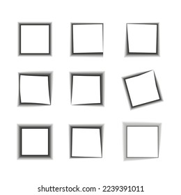 Sticker sheet. Mockup frame design. Vector illustration. Stock image.