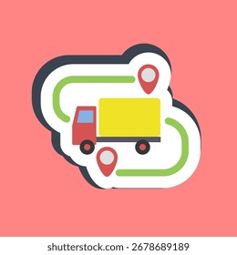 Ruta de envío de pegatinas. Exportar Elementos de importación.