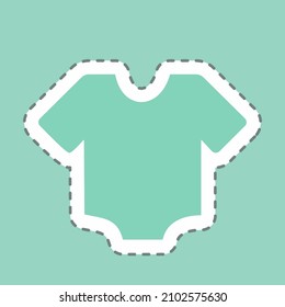 Sticker Shirt, Line Cut - Simple illustration,Design template vector, Good for prints, posters, advertisements, announcements, info graphics, etc.