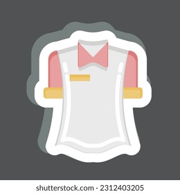 Sticker Shirt. related to Hawaii symbol. simple design editable. vector