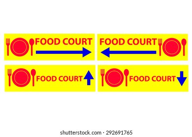 Sticker Sign Food Court and food hall 