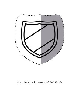 sticker silhouette emblem with contourn lines