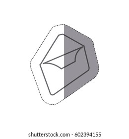 sticker silhouette envelopes opened icon flat vector illustration