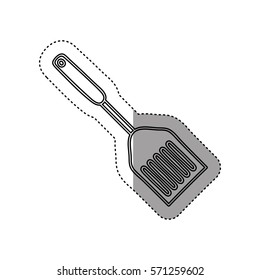 sticker silhouette frying spatula utensil kitchen