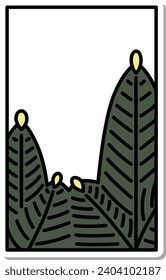 Sticker simple hanafuda Mutsuki pine January pine scum