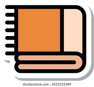 Sticker single icon for items necessary for disaster prevention: Winter clothing
