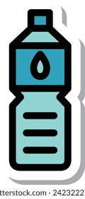 Pegar un solo icono para los artículos necesarios para la prevención de desastres Agua potable