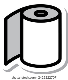 Icono único para las cosas que necesita para la prevención de desastres: Papel higiénico
