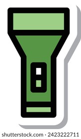 Sticker single item icon for things you need for disaster prevention Flashlight