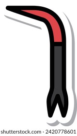 Sticker Single work tool icon Nail puller
