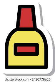 Sticker Single work tool icon adhesive