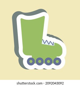 Sticker Skates - Simple illustration,Editable stroke,Design template vector, Good for prints, posters, advertisements, announcements, info graphics, etc.