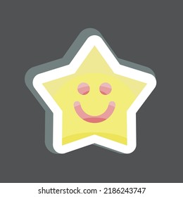 Sticker Sleeping Light. suitable for Kids symbol. simple design editable. design template vector. simple illustration