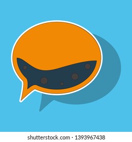Sticker Spam Email Warning . Concept of virus, piracy, hacking and security. Envelope with spam. Website banner of e-mail protection, anti-malware software. Flat vector.