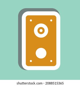 Sticker Speakers - Line Cut - Simple illustration,Editable stroke,Design template vector, Good for prints, posters, advertisements, announcements, info graphics, etc.