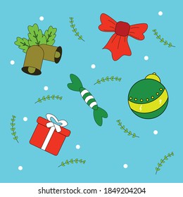 Sticker special christmas and winter modern flat design template vector