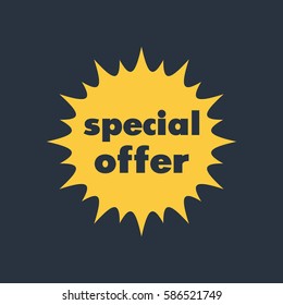 Sticker with special offer icon