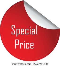  sticker for special price in red