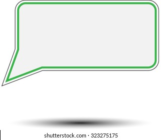 Sticker speech bubble. Design message, web label, tag paper, talk communication blank, vector art design abstract unusual fashion illustration