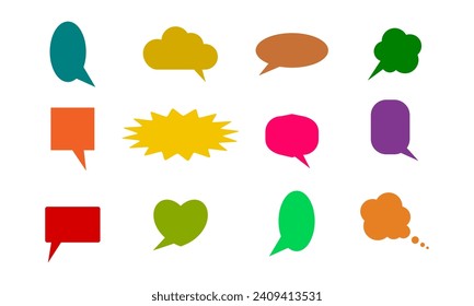 Sticker speech bubbles design template illustration